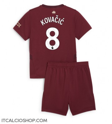 Manchester City Mateo Kovacic #8 Terza Maglia Bambino 2024-25 Manica Corta (+ Pantaloni corti)